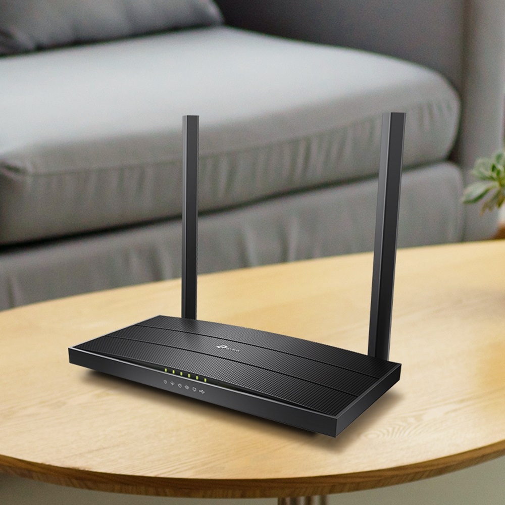 TP-Link Archer VR400 - Modem Router AC1200 Dual-Band, Wi-Fi fino a 1.2 Gbps, MU-MIMO, 4 Porte Gigabit e 1 Porta USB