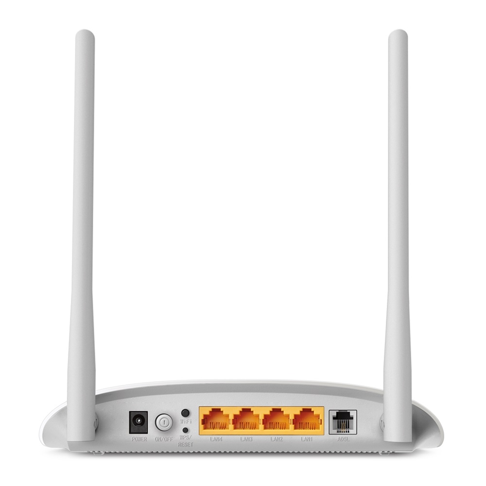 TP-Link TD-W8961N Modem Router ADSL2 Wireless N300 Mbps 4 Porte Fast Ethernet 10/100 Grigio e Bianco