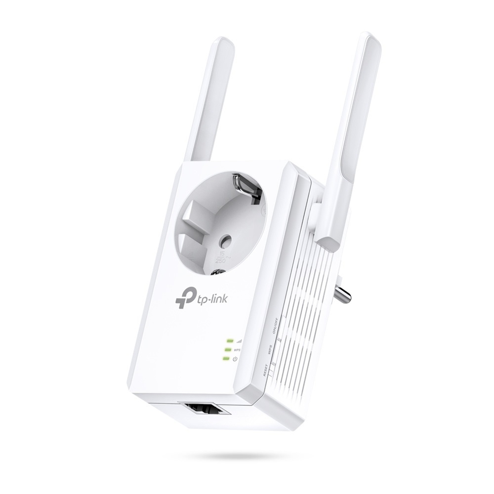 TP-Link TL-WA860RE Range Extender WiFi 300 Mbps con Presa Elettrica Integrata, 1 Porta LAN, 2 Antenne Esterne