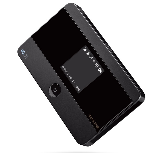 TP-Link M7350 Router Mobile Wi-Fi 4G LTE Nero, Fino a 150 Mbps, Display a Colori, Portatile