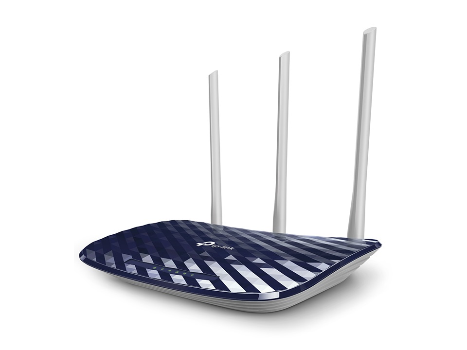 TP-Link Archer C20 AC750 Router Wireless Dual-band (2.4 GHz/5 GHz) con 4 Porte LAN e 1 Porta WAN - Nero e Bianco