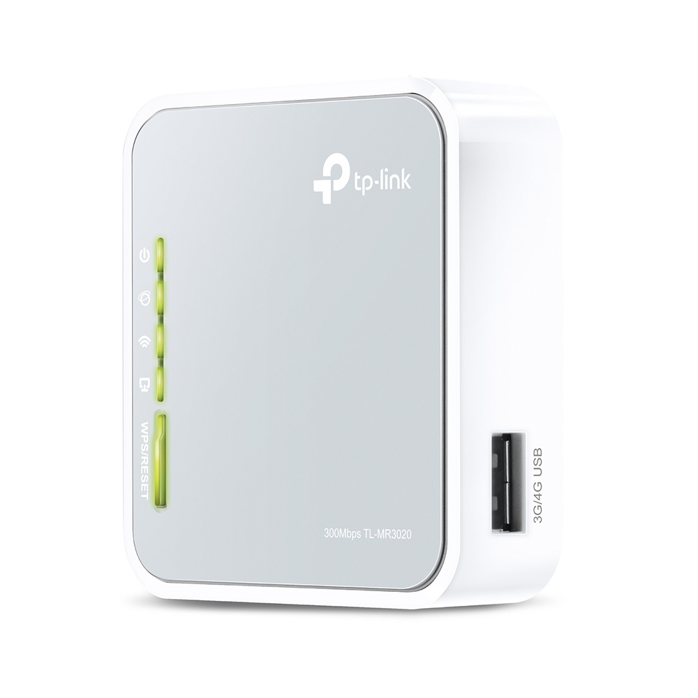 TP-Link TL-MR3020 Router Portatile Wireless N 150Mbps 3G/4G Banda Singola (2.4 GHz) Argento e Bianco