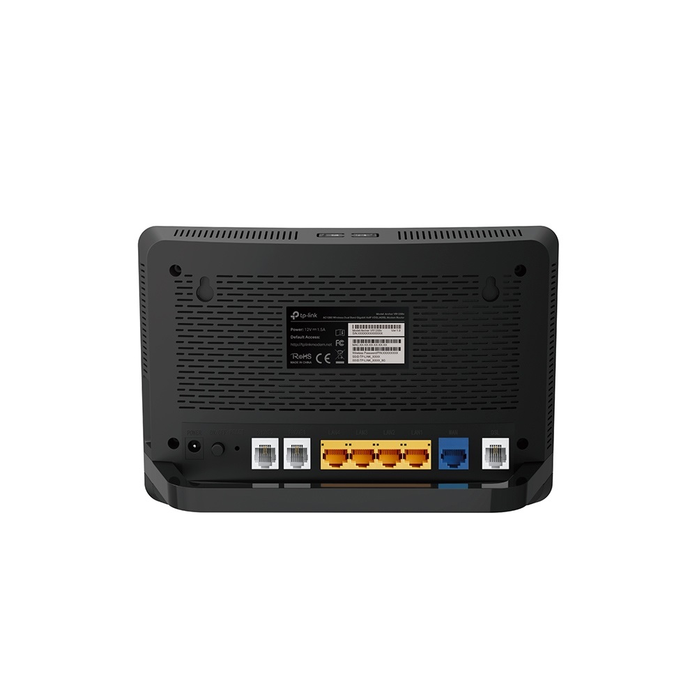 TP-Link ARCHER VR1200V Modem Router ADSL/VDSL Dual-band Nero con 5 Porte LAN e USB 2.0