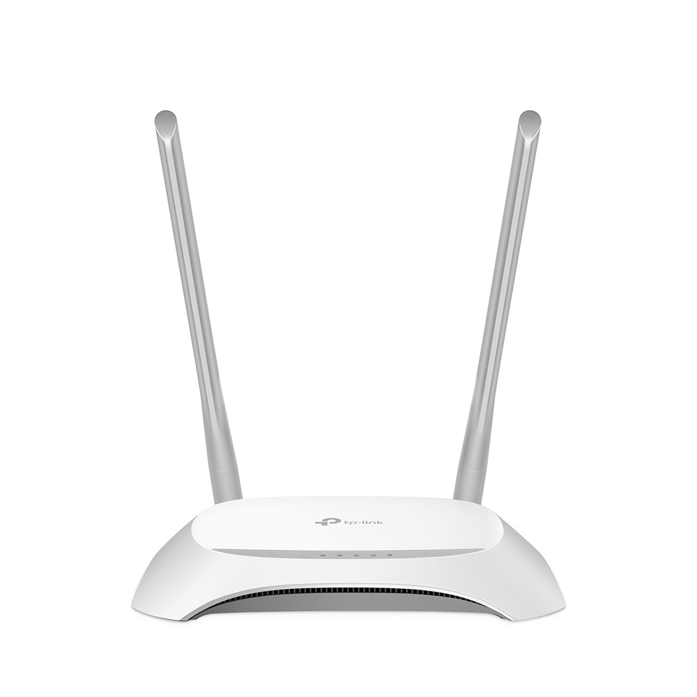 TP-Link TL-WR850N Router Wireless N 300Mbps, Banda Singola (2.4 GHz), 4 Porte LAN 1 WAN, 2 Antenne Fisse, Tasto WPS, Grigio e Bianco