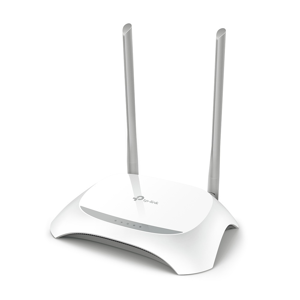 TP-Link TL-WR850N Router Wireless N 300Mbps, Banda Singola (2.4 GHz), 4 Porte LAN 1 WAN, 2 Antenne Fisse, Tasto WPS, Grigio e Bianco