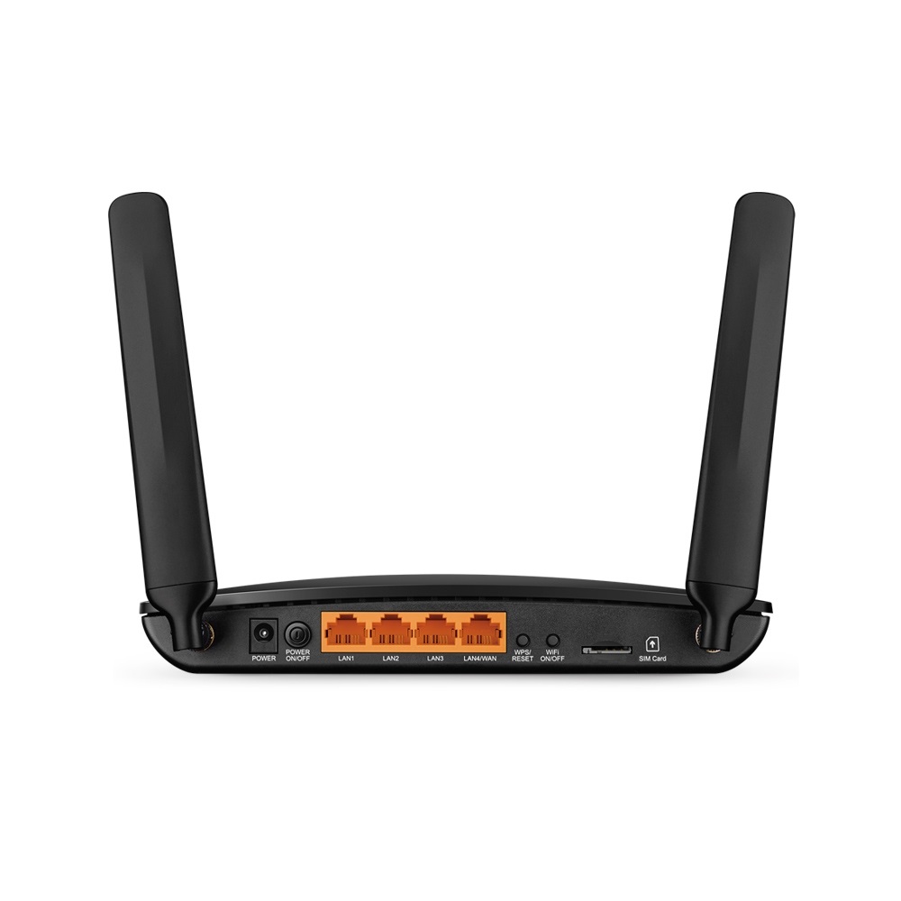 TP-Link Archer MR400 Router 4G LTE Dual-band Wi-Fi 5 (802.11ac) Fino a 867 Mbit/s con 3 Porte Fast Ethernet e Slot SIM - Nero