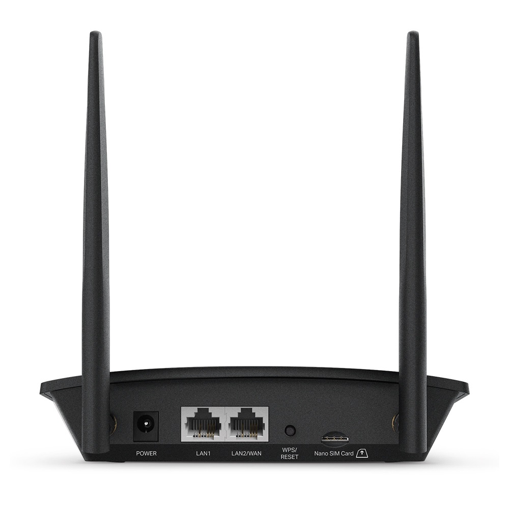 TP-Link TL-MR100 Router Wireless 4G LTE N300 fino a 300 Mbps, Banda singola (2.4 GHz), 1 Porta LAN, Slot per SIM, Antenna Esterno