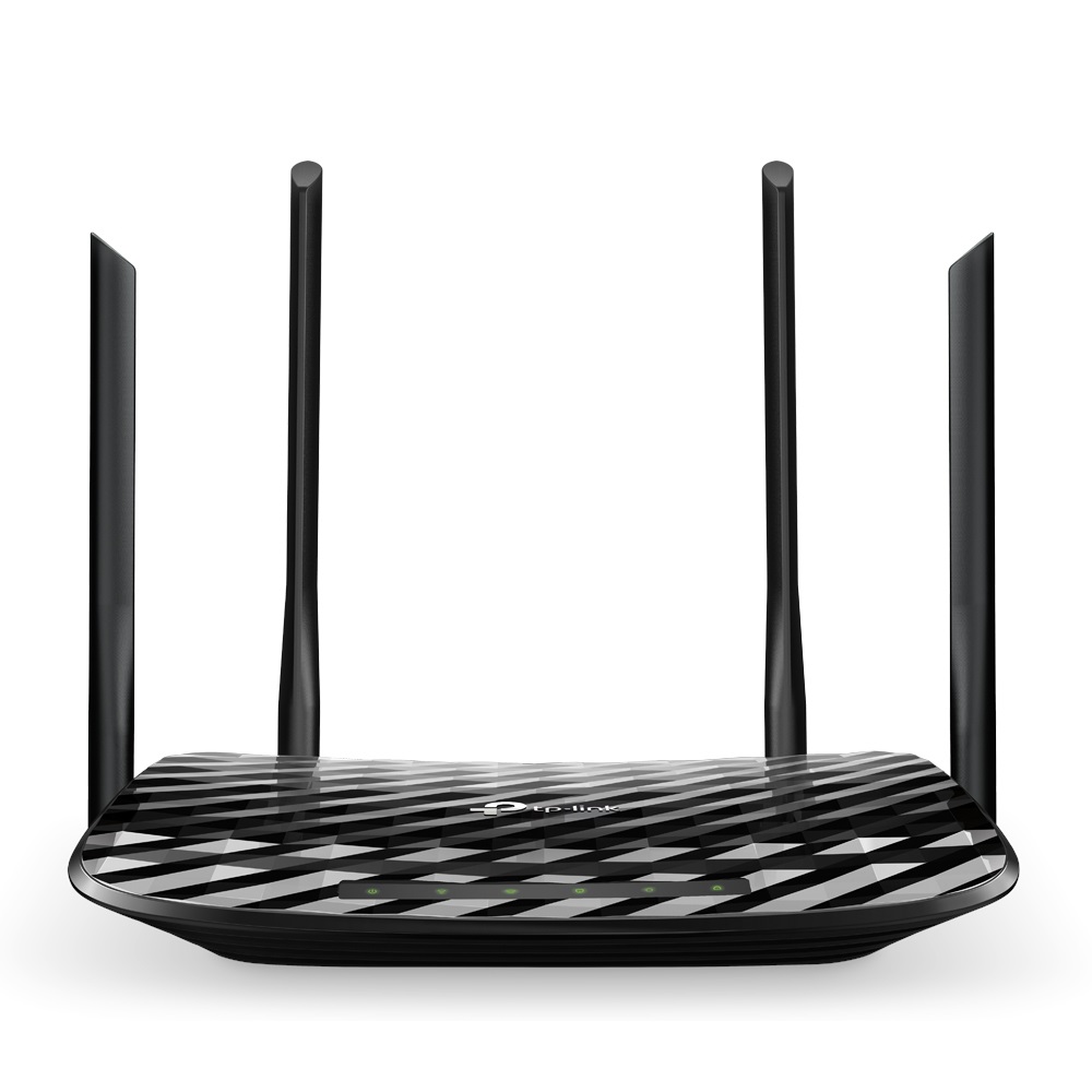 TP-Link Archer A6 Router Gigabit Wi-Fi 5 AC1200 Dual-band (2.4 GHz fino a 300 Mbps / 5 GHz fino a 867 Mbps) con MU-MIMO e 5 antenne - Nero