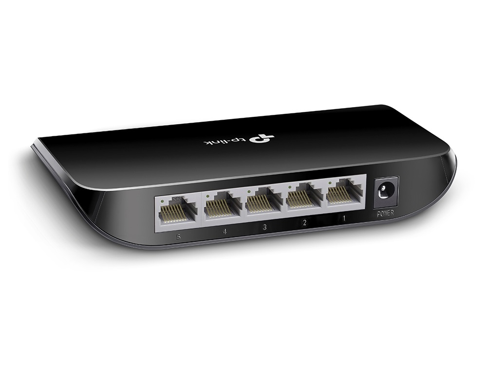 TP-Link TL-SG1005D Switch Desktop Gigabit 5 Porte RJ45 (10/100/1000 Mbps), Non Gestito, Plug & Play, Funzionamento Silenzioso, Montaggio Desktop o a Parete