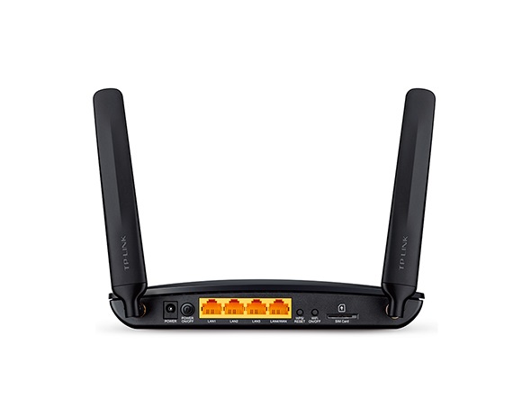 TP-Link TL-MR6400 Router Wireless 4G LTE con Wi-Fi N fino a 300 Mbps, Banda Singola (2.4 GHz), Fast Ethernet, 2 Antenne, Nero