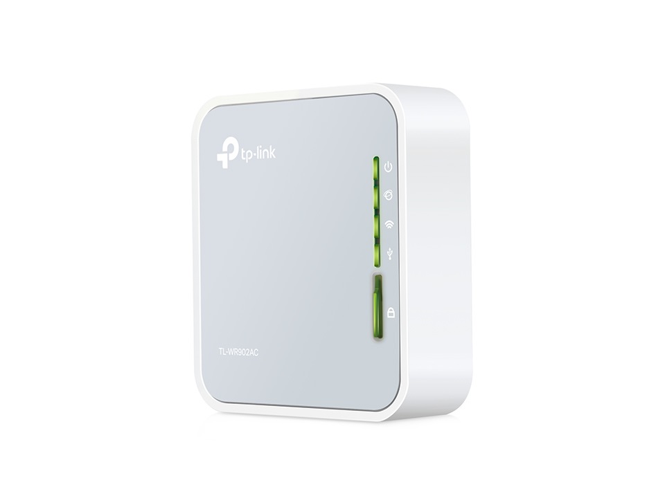 TP-Link TL-WR902AC Router Wireless Portatile Dual-band AC750 (2.4 GHz/5 GHz) con Fast Ethernet e supporto 3G/4G - Bianco