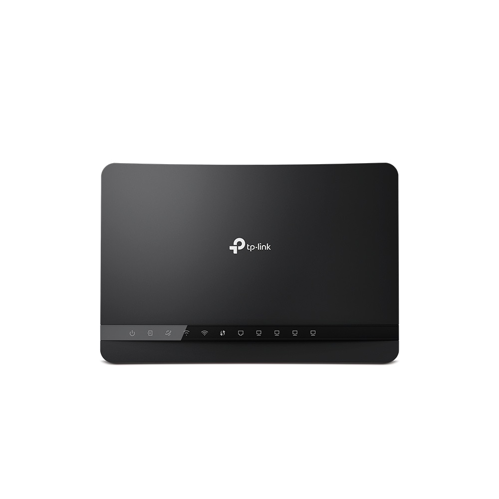 TP-Link Archer VR1200 Router ADSL/VDSL Wi-Fi AC1200 Dual-band (2.4 GHz/5 GHz) Nero con 4 Porte Gigabit e 1 Porta USB