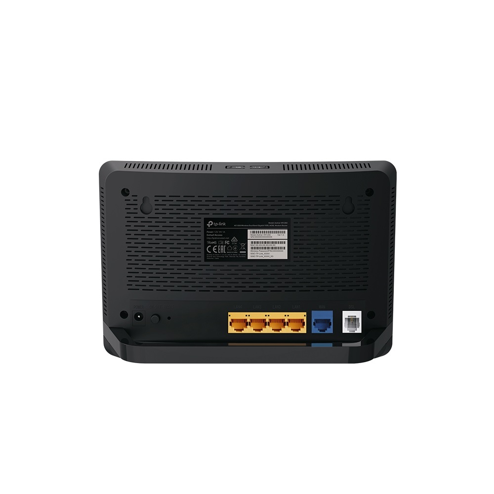 TP-Link Archer VR1200 Router ADSL/VDSL Wi-Fi AC1200 Dual-band (2.4 GHz/5 GHz) Nero con 4 Porte Gigabit e 1 Porta USB