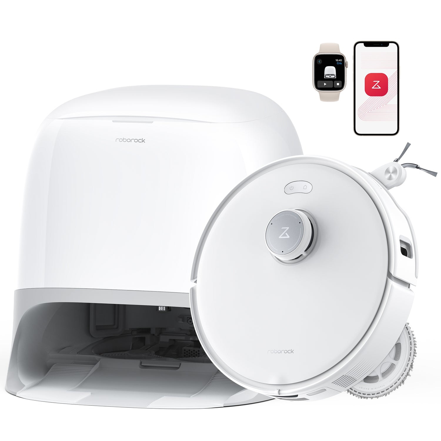 Roborock Qrevo Curv 5A1 0,325 L Nero, Bianco