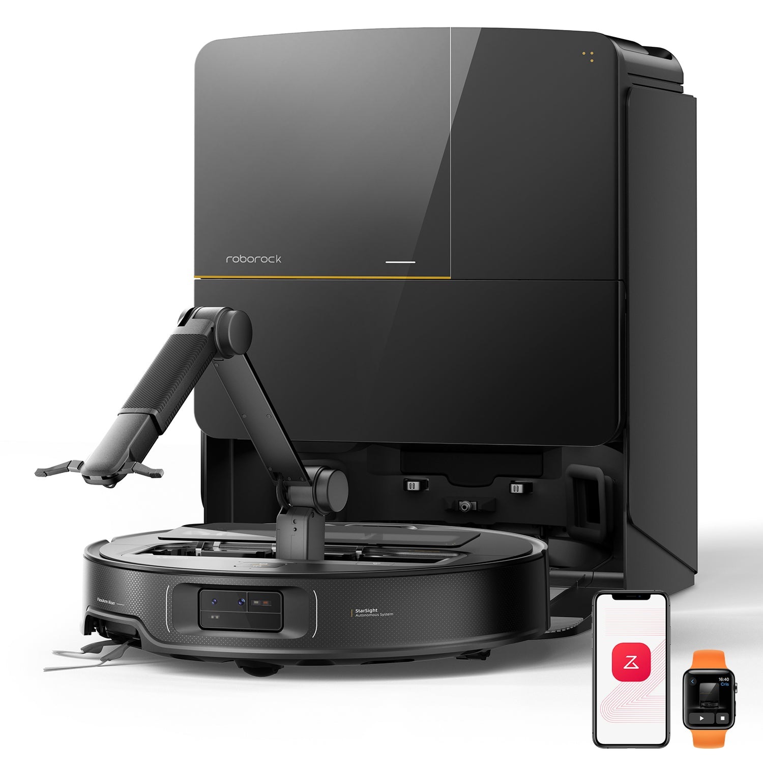 Roborock Saros Z70 - Aspirapolvere Robot Ultra Sottile con 22000 Pa di Aspirazione e Autonomia di 180 Minuti