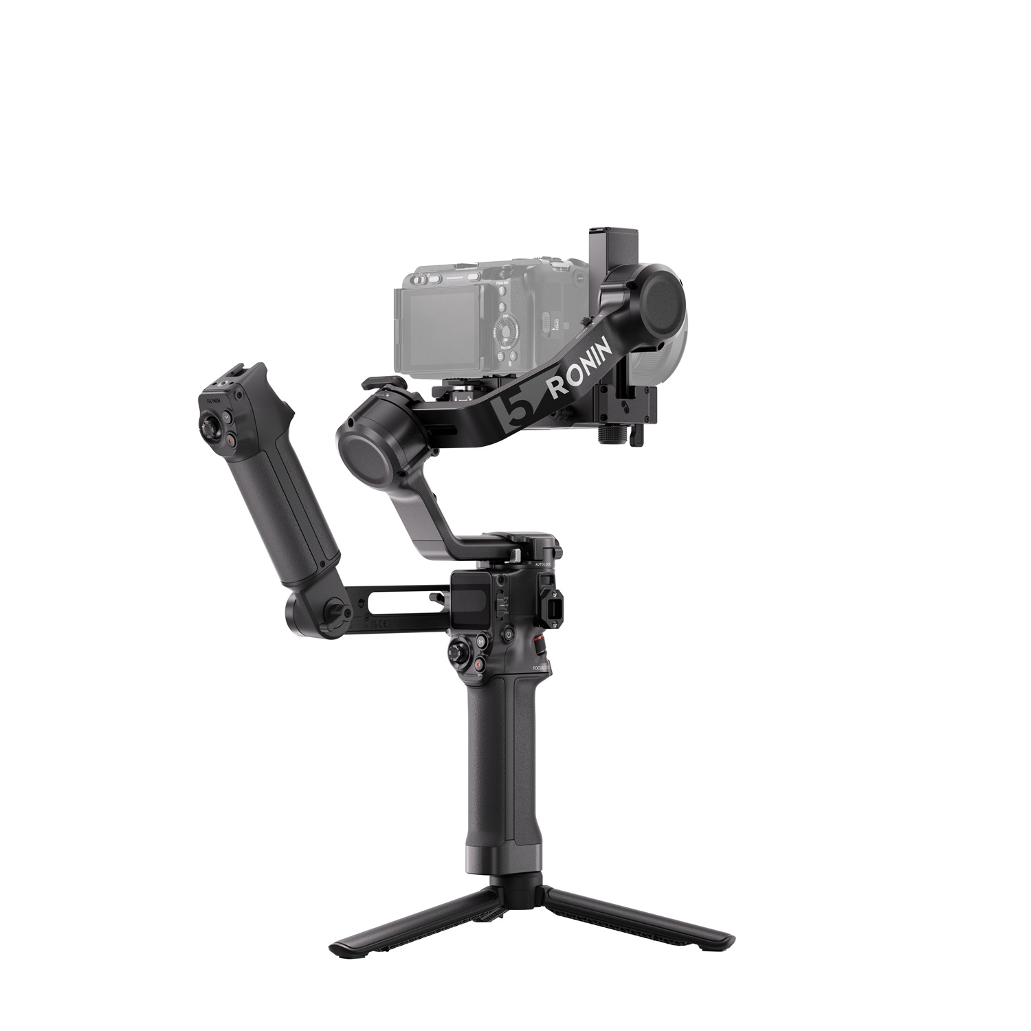 DJI RS 5 Combo - Stabilizzatore per fotocamera con tracciamento intelligente, impugnatura elettronica e capacità di carico di 3 kg