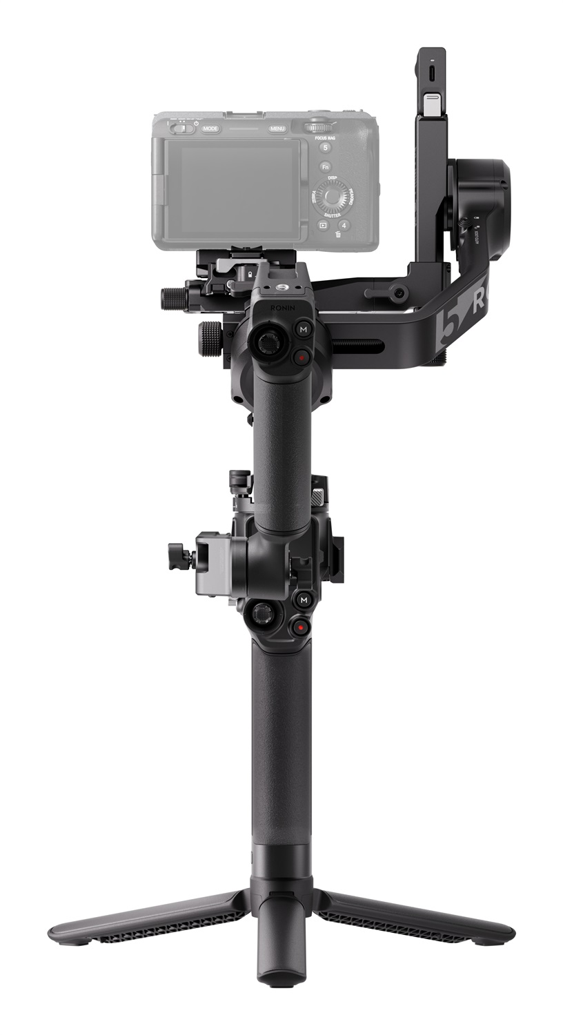 DJI RS 5 Stabilizzatore per Fotocamera - Compatibile con Canon, Sony, Panasonic, Nikon e Fujifilm, Manopole di Regolazione Fine e Blocco Automatico degli Assi