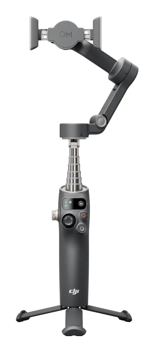 DJI Osmo Mobile 8 Combo Standard - Stabilizzatore per smartphone con rotazione panoramica a 360°, manico telescopico, treppiede integrato e batteria da 10 ore