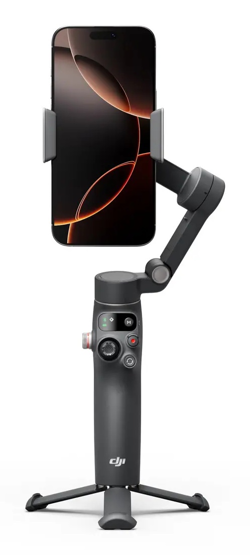 DJI Osmo Mobile 8 Combo Standard - Stabilizzatore per smartphone con rotazione panoramica a 360°, manico telescopico, treppiede integrato e batteria da 10 ore