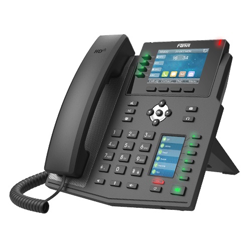 Fanvil FAN-X5Uv2 Telefono IP Gigabit Nero con 16 Linee e Rubrica da 2000 Voci