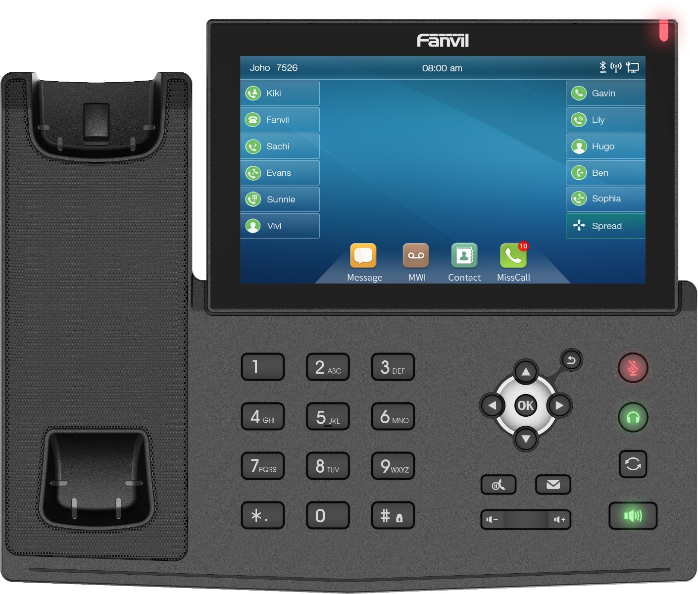 Fanvil X7 V2 Telefono IP Gigabit Nero con 20 Linee e LED