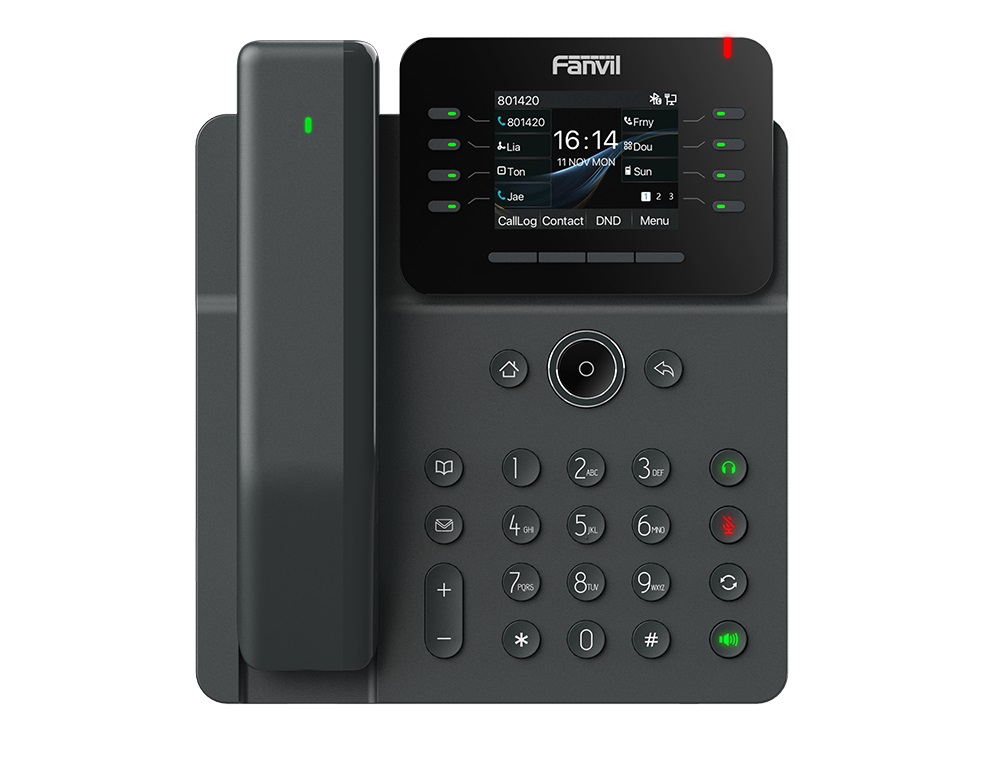Fanvil V62 PRO - Telefono IP a Colori con 21 Tasti Programmabili, Cornetta Bluetooth e 12 Linee SIP
