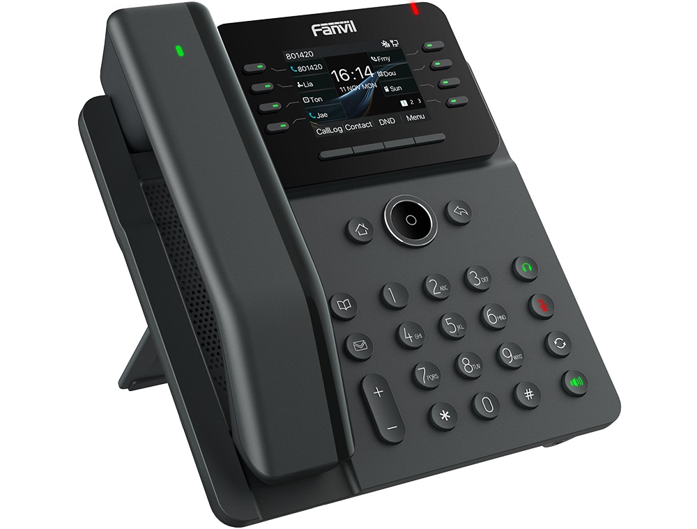 Fanvil V62 PRO - Telefono IP a Colori con 21 Tasti Programmabili, Cornetta Bluetooth e 12 Linee SIP