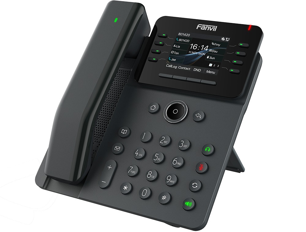Fanvil V62 PRO - Telefono IP a Colori con 21 Tasti Programmabili, Cornetta Bluetooth e 12 Linee SIP