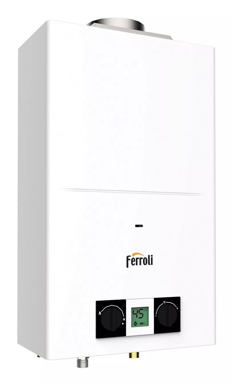 Ferroli Scaldabagno a Gas Pegaso Eco 11 Lt Metano Camera Aperta Low NOx - Classe A