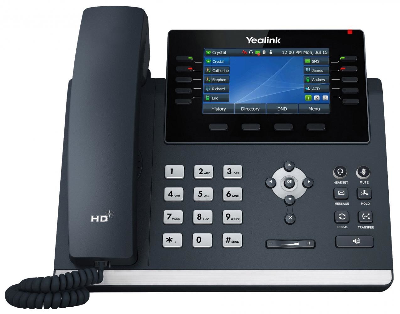Yealink SIP-T46U Telefono IP Grigio con Display LCD a Colori 4,3