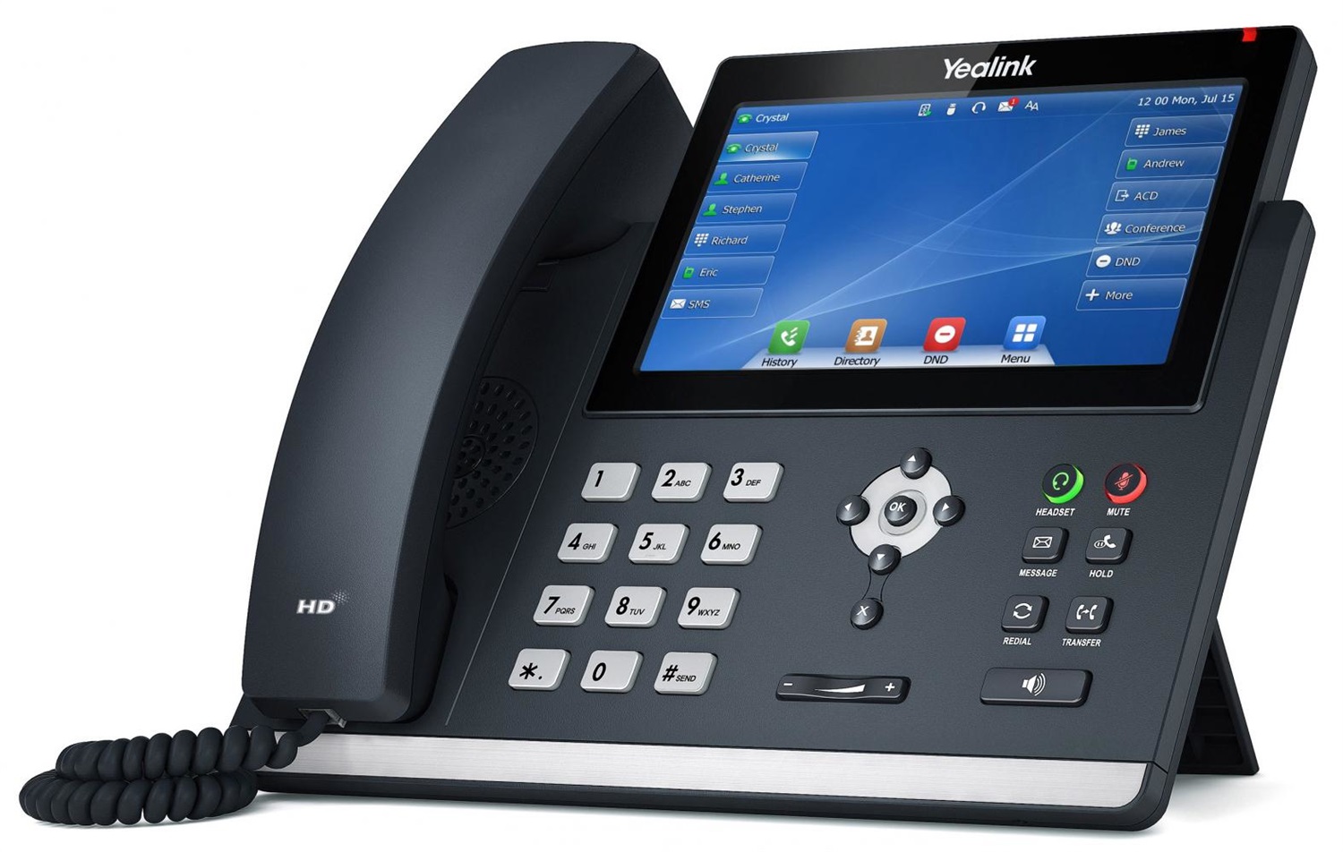 Yealink SIP-T48U Telefono IP Grigio con Display LED 7