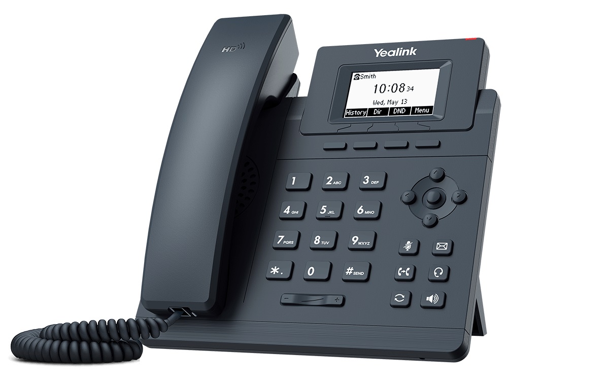 Yealink SIP-T30P Telefono IP Nero con Display LCD, 1 Conta SIP, PoE, Dimensioni 10,5x21,7x21,7 cm