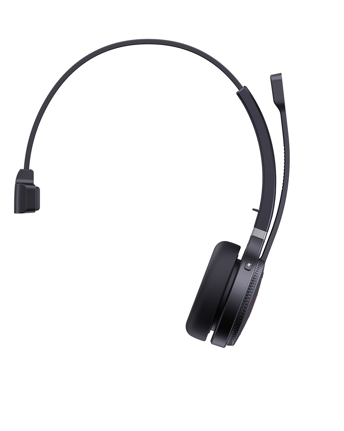 Yealink WH62 Mono Teams Auricolare Wireless a Padiglione per Ufficio con Microfono e Base di Ricarica Micro-USB, Nero