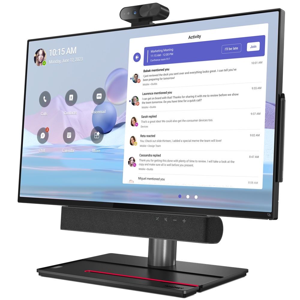 Yealink WH62 Dual Teams - Sistema di audioconferenza personale Wireless DECT, Compatibile Microsoft Teams, Nero, con Base di ricarica Micro-USB