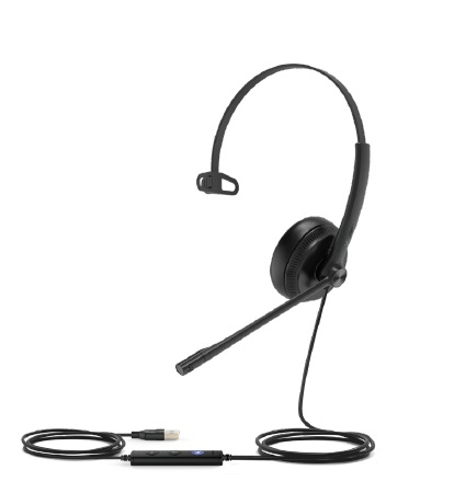 Yealink UH34 Lite Mono UC - Cuffie USB On-Ear Leggere con Microfono a Cancellazione di Rumore