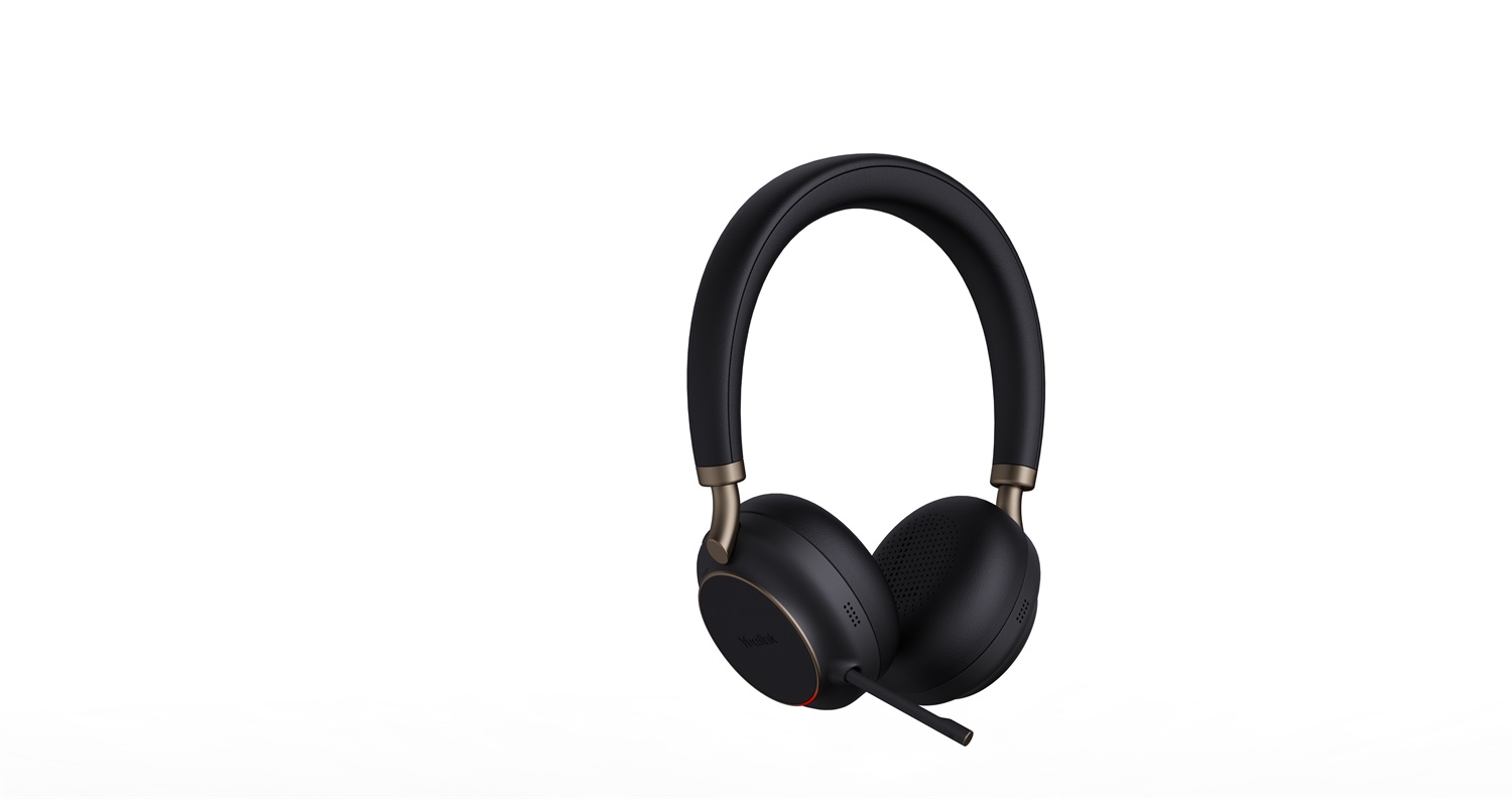 Yealink BH76 Cuffie Wireless Bluetooth USB-A Nero con Cancellazione Attiva del Rumore e Microfono Retrattile