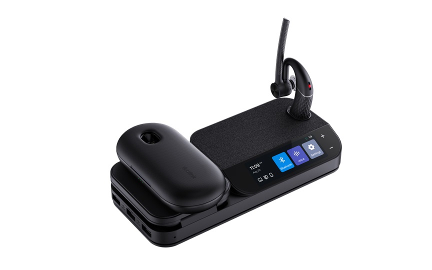 Yealink BH71 Workstation Pro Auricolare Wireless In-ear con Microfono per Ufficio, Bluetooth, Base di Ricarica, Nero