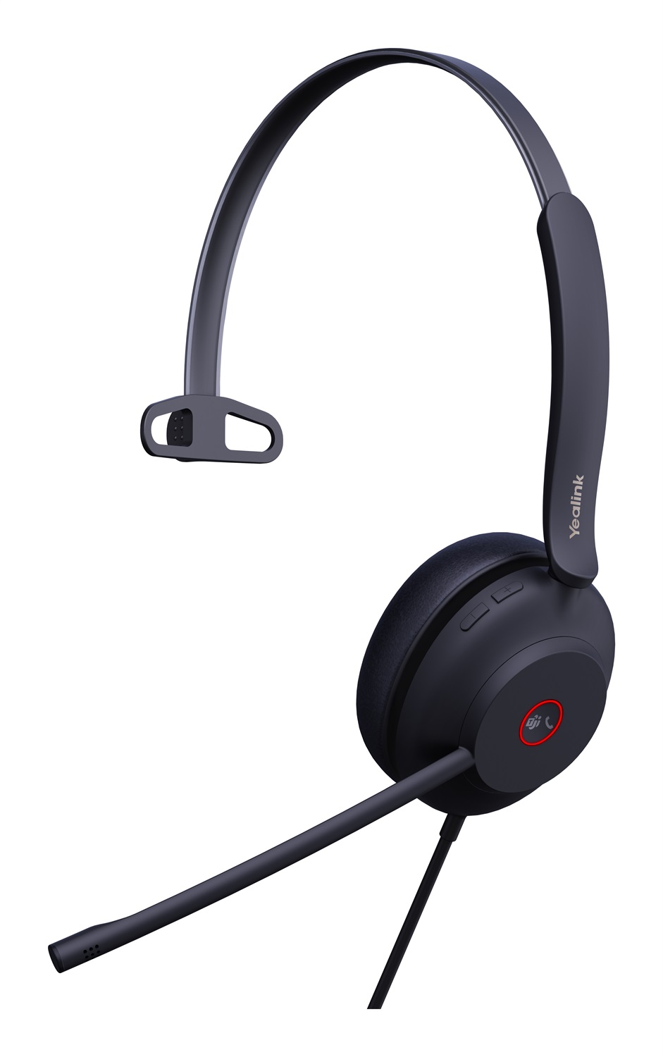Yealink UH37 Mono Teams Auricolare Cablato USB Monaurale A Padiglione Ufficio Nero