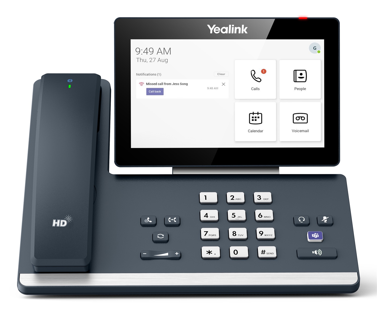 Yealink MP58-WH E2 Teams Telefono IP Grigio con Display Touchscreen LCD 7