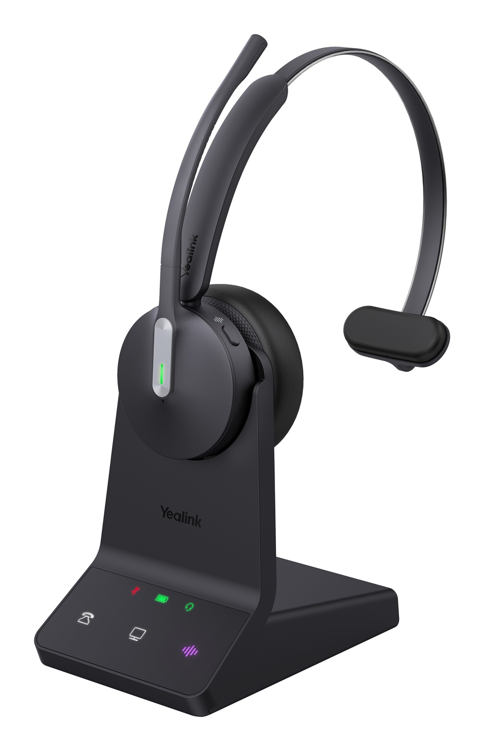 Yealink WH64 Mono UC Auricolare Wireless DECT e Bluetooth per Ufficio/Call Center con Micro-USB, Range 150m, Peso 272g