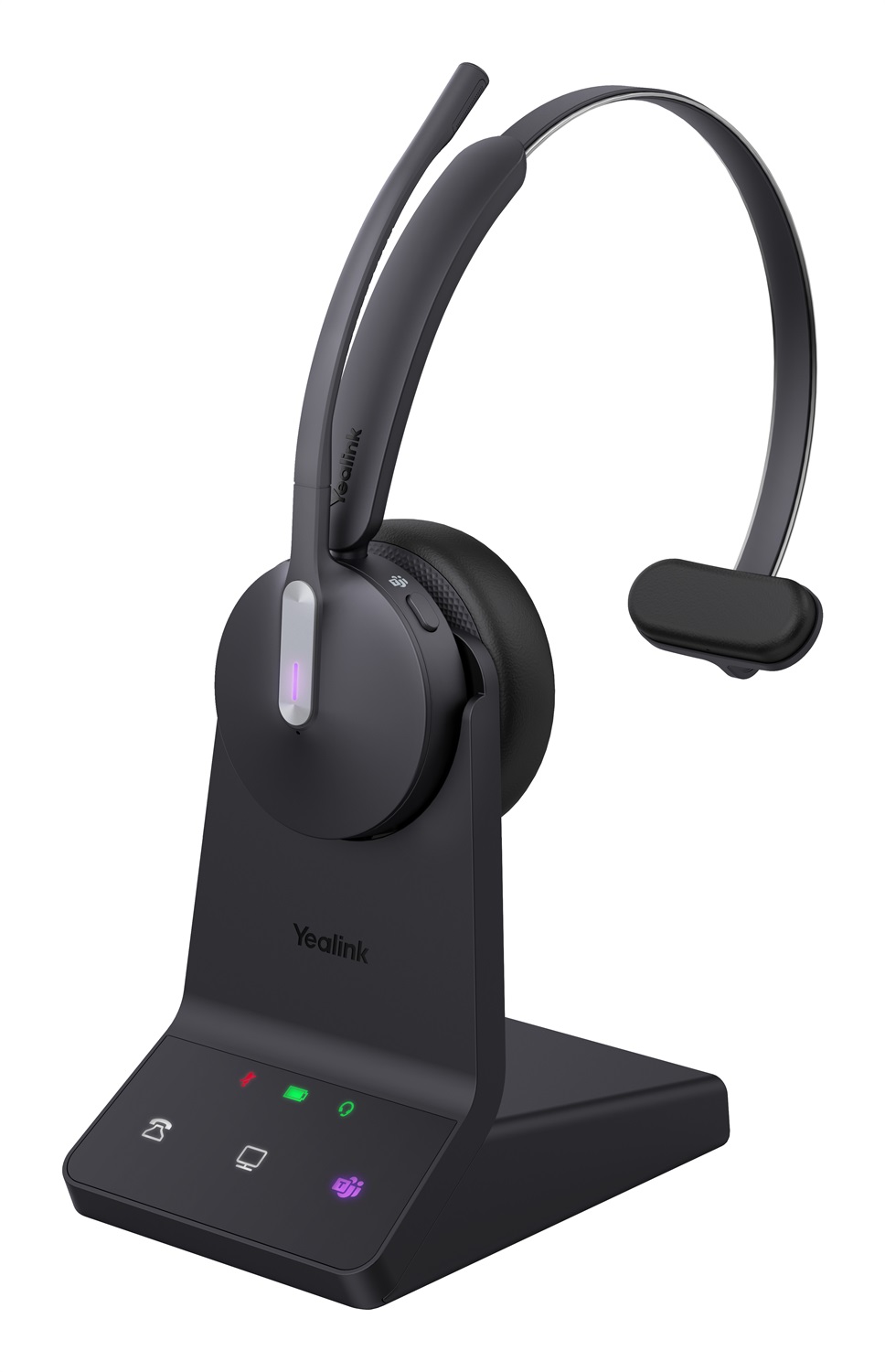 Yealink WH64 Mono Auricolare Wireless DECT e Bluetooth per Microsoft Teams - USB tipo-C, Nero, 150m