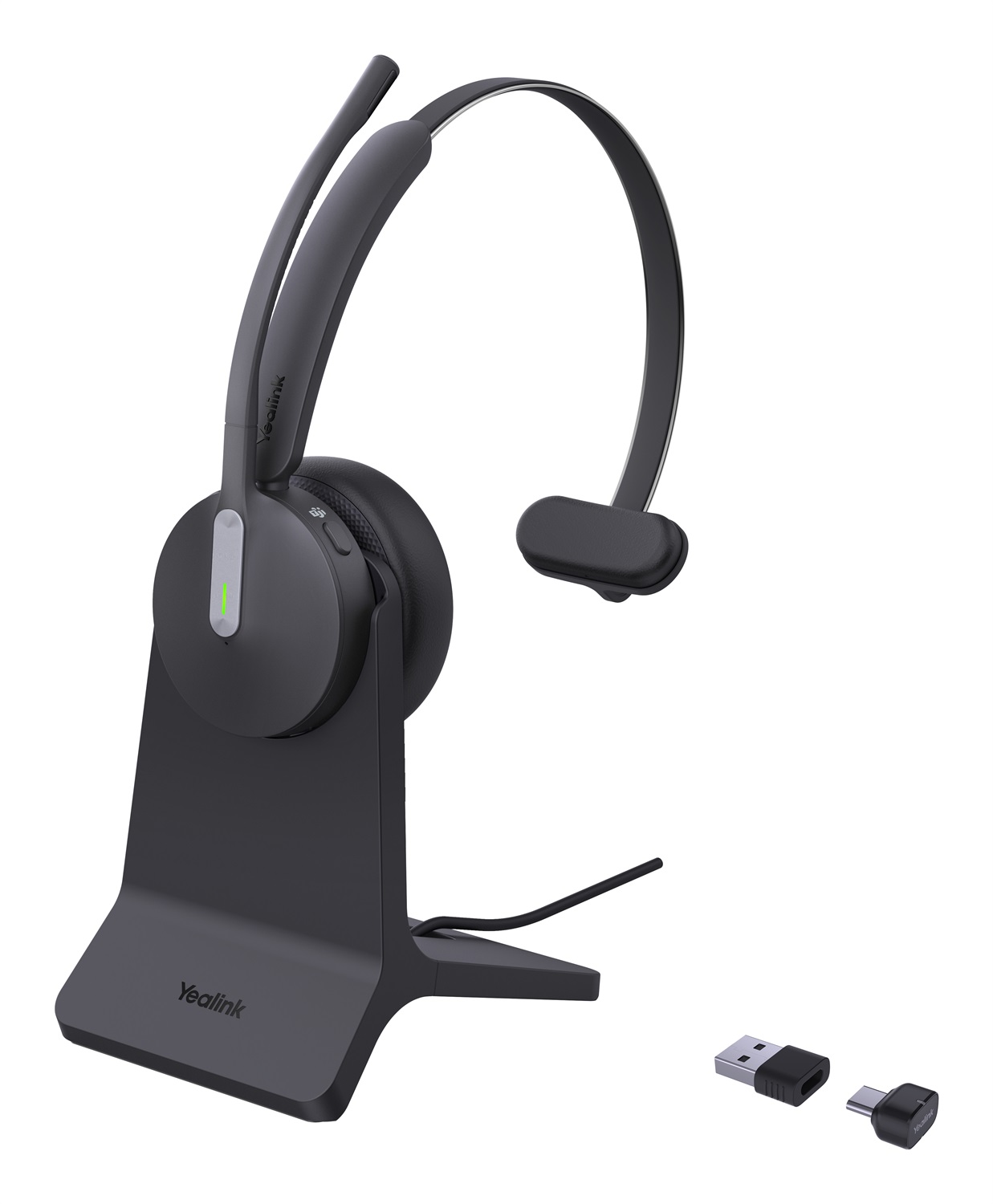Yealink BH70 Mono with Stand Teams Auricolare Wireless A Padiglione Ufficio USB tipo A Bluetooth Base di ricarica Nero