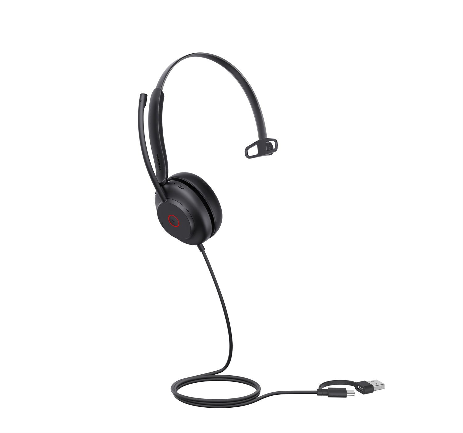 Yealink UH35 Mono UC Auricolare Cablato USB-C/A Nero con Audio HD e Microfoni Doppio