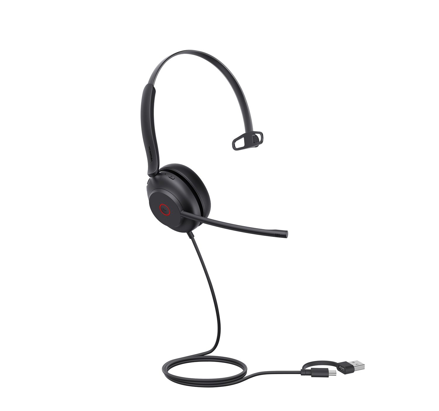 Yealink UH35 Mono UC Auricolare Cablato USB-C/A Nero con Audio HD e Microfoni Doppio