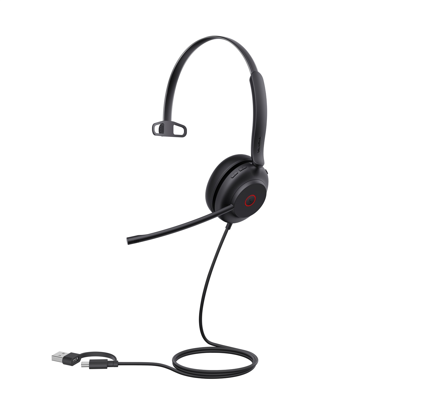 Yealink UH35 Mono UC Auricolare Cablato USB-C/A Nero con Audio HD e Microfoni Doppio