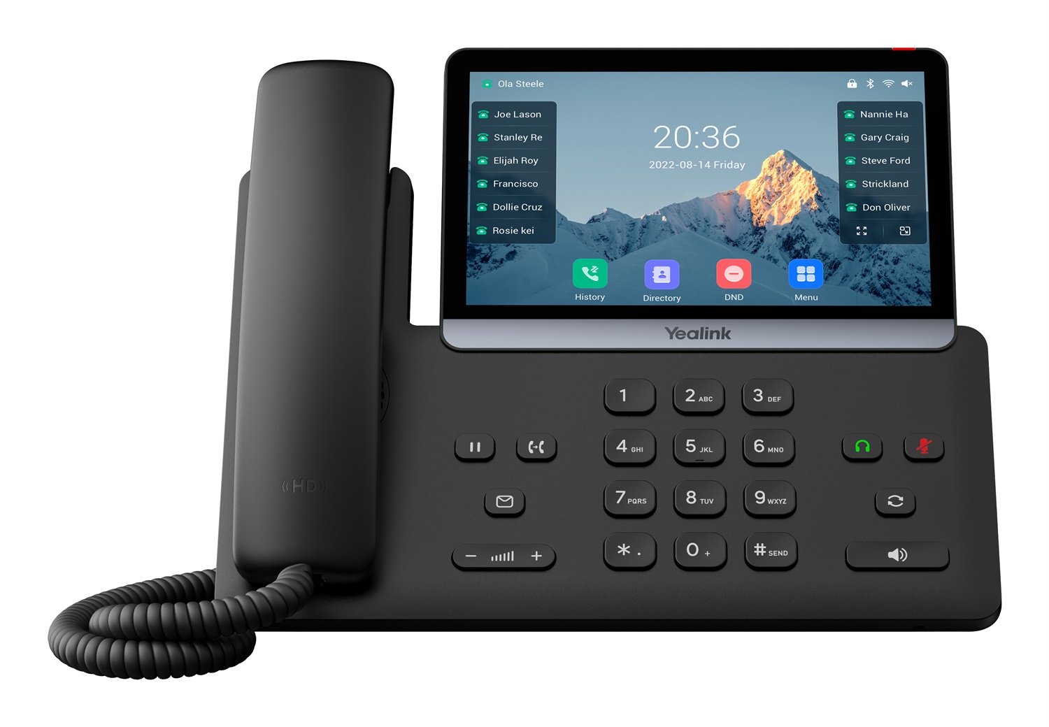 Yealink T77U Telefono IP Nero con Display LCD