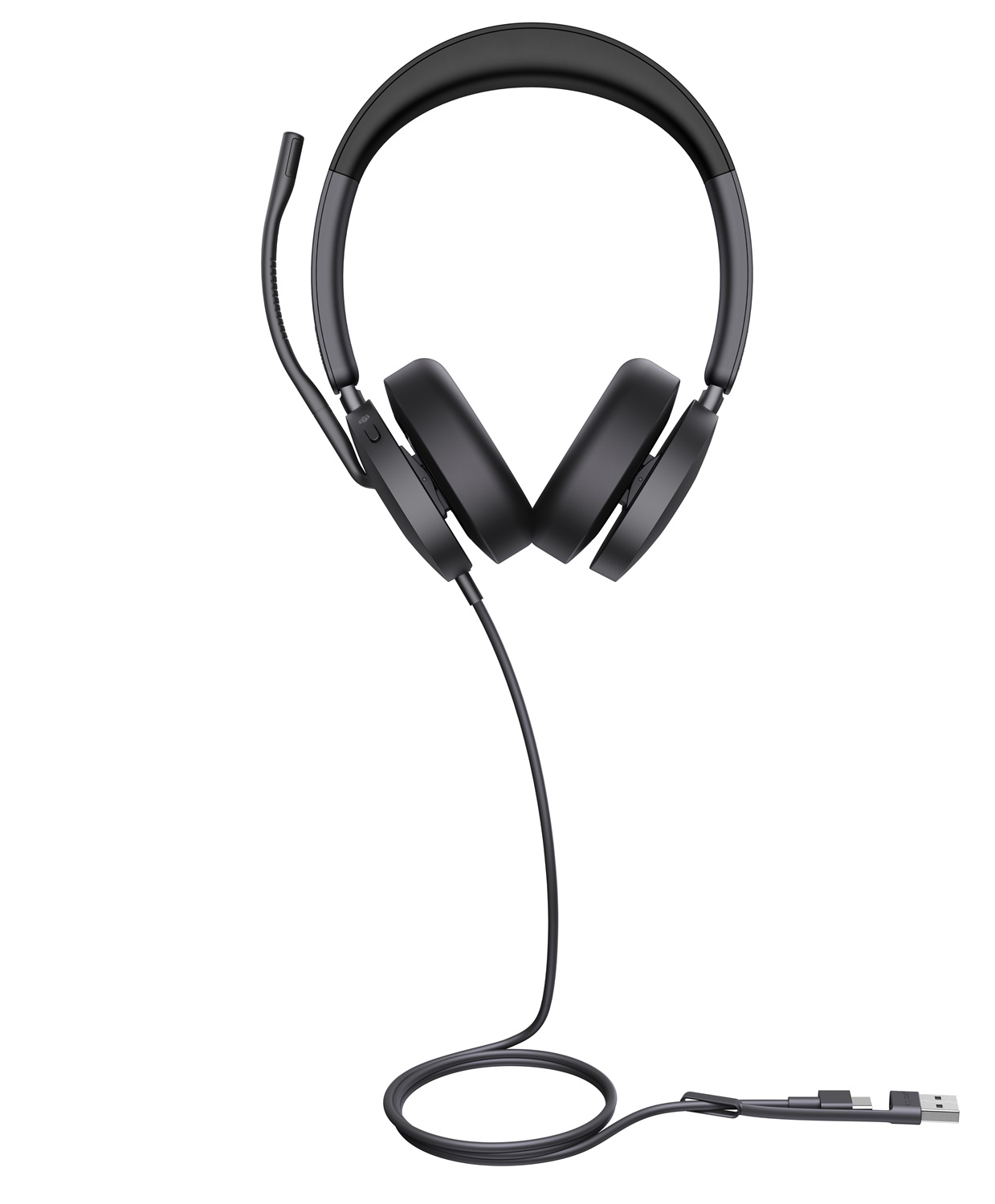 Yealink UH48 Dual Teams Auricolare Cablato USB-C/A per Musica e Chiamate, Certificato Microsoft Teams, 20-20000 Hz, 169 g, Nero