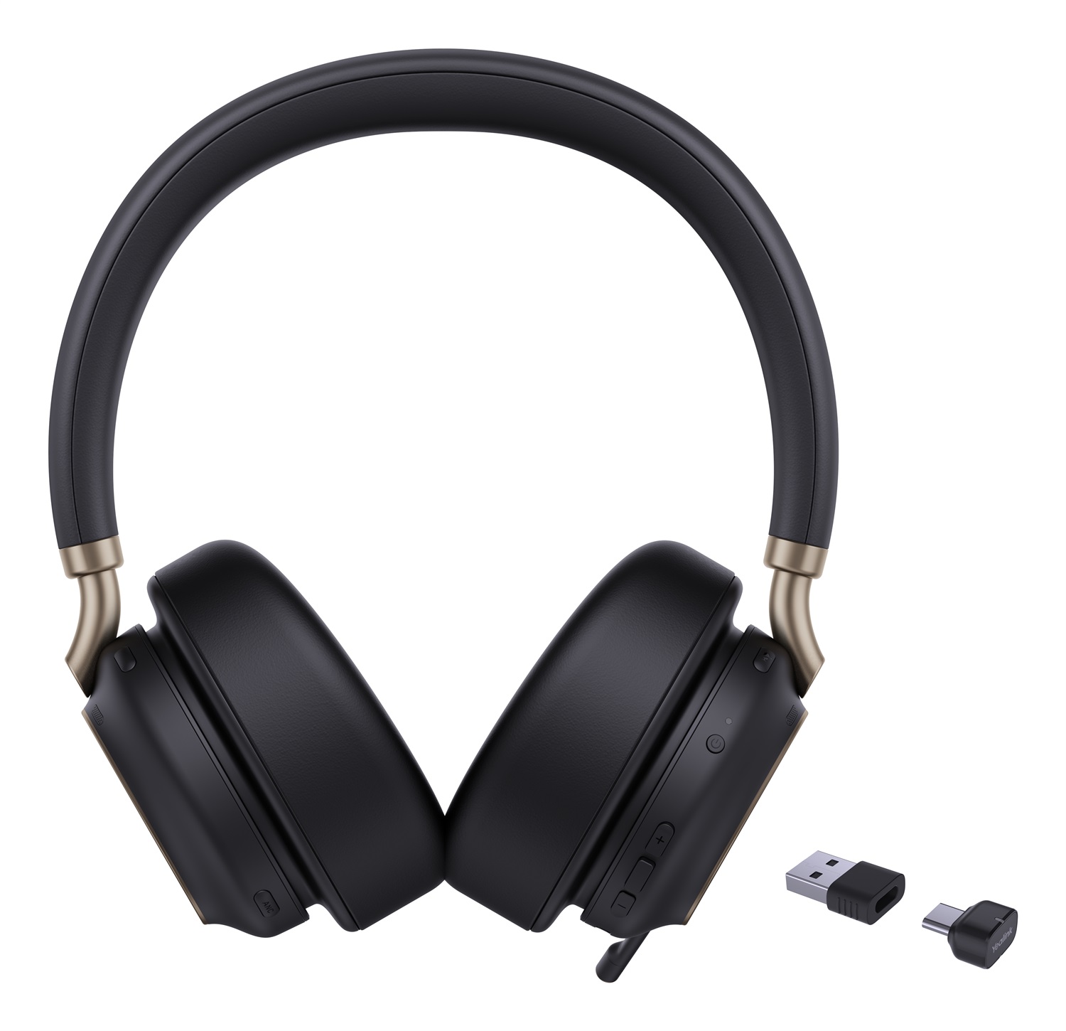Yealink BH76 Plus Teams Auricolare Wireless Bluetooth a Padiglione per Musica e Chiamate, USB-C/A, Nero