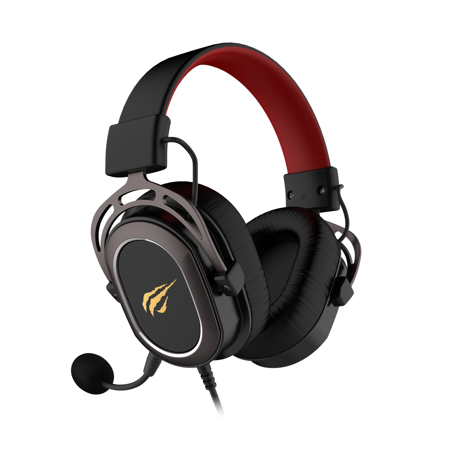 Havit H2008D Cuffie da Gioco Cablate con Microfono Staccabile e Design A Padiglione