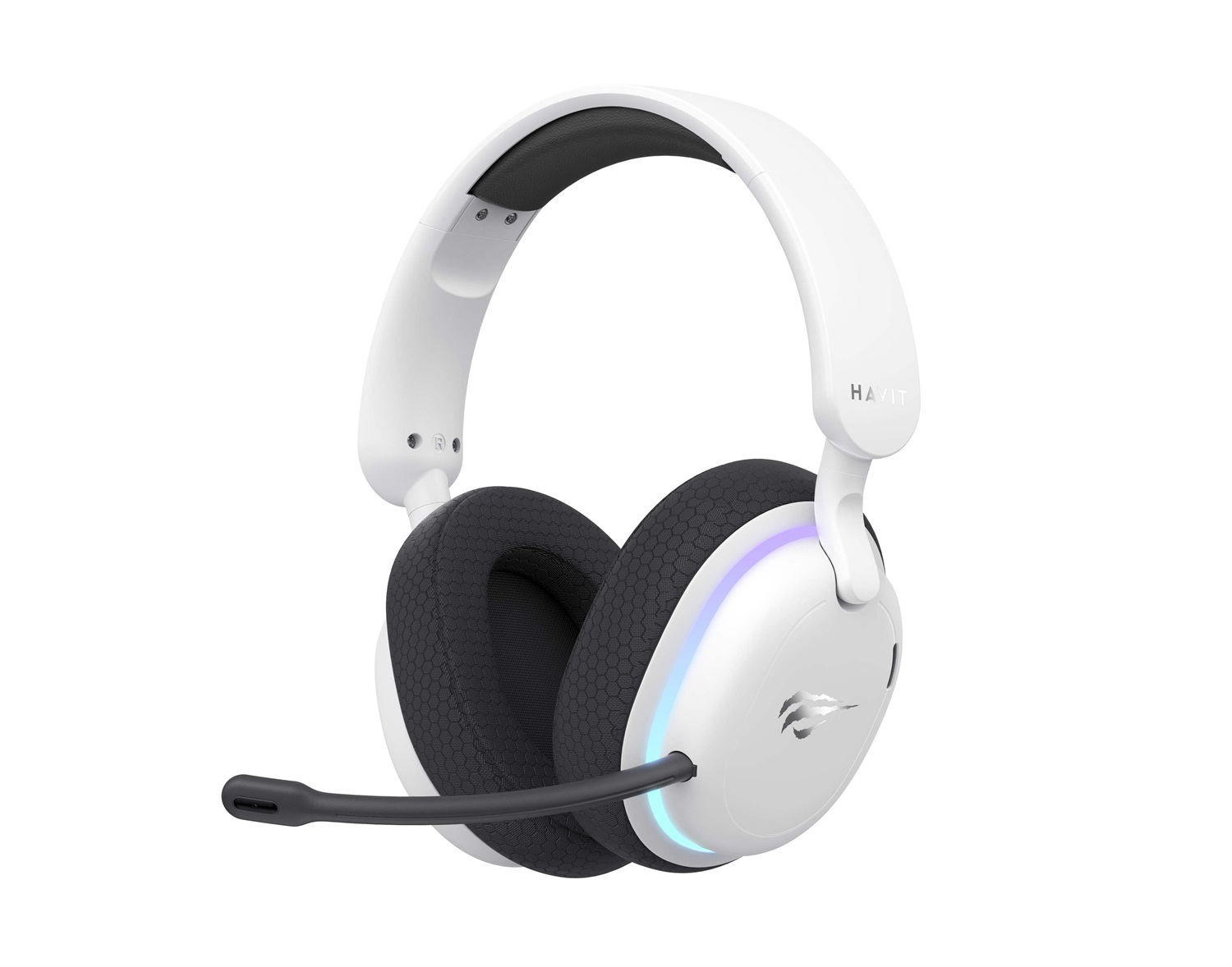 Havit Fuxi-H7 Cuffie Gaming Bluetooth e Cavo, 20-20000 Hz, 247 g, Nero e Bianco